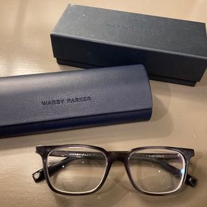 Warby Parker Eyeglasses Barnett 932 Shark Gray Squared Shape Frame 51-18-142